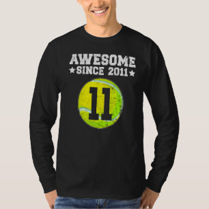 Camiseta Incrível Desde 2011 11 de Aniversário de Tênis 11