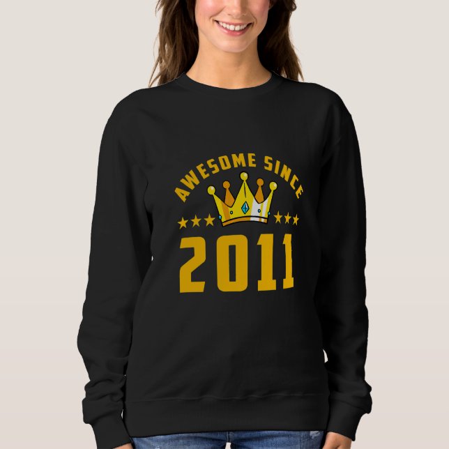 Camiseta Incrível Desde 2011 Aniversário   (Frente)
