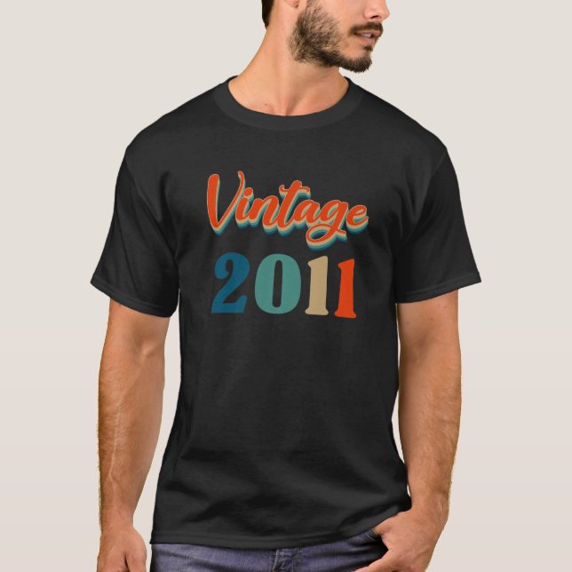 Camiseta Incrível Desde 2011, Aniversário De 11, Presente D (Frente)