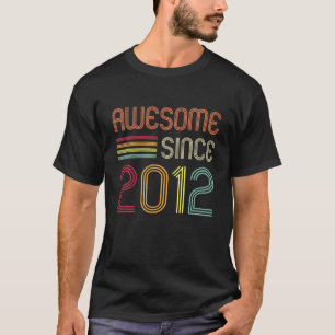 Camiseta Incrível Desde 2012, 10º Aniversário, Retro