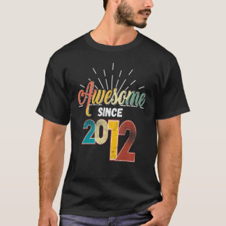 Camiseta Incrível Desde 2012 11rua Aniversário Rainbow Vint