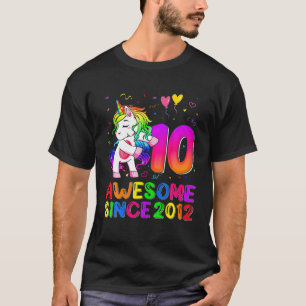 Camiseta Incrível Desde 2012 Flexibindo Unicórn 10º Anivers