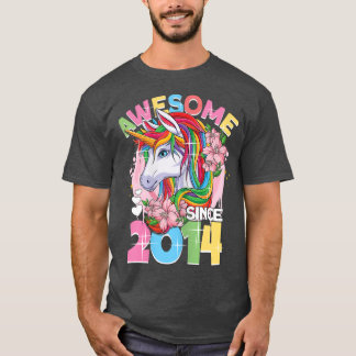 Camiseta Incrível desde 2014 8ª Rapariga de Aniversário 8 A