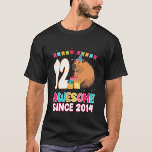 Camiseta Incrível Desde 2014 Amante de Capivara 12 Anos de 