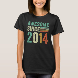 Camiseta Incrível Desde 2014 Feliz 9.º Aniversário 9 Anos