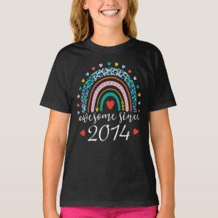Camiseta Incrível desde 2014 Rainbow 8º aniversário Gift