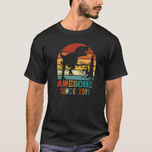 Camiseta Incrível desde 2015, 7 Birthday Dinosa