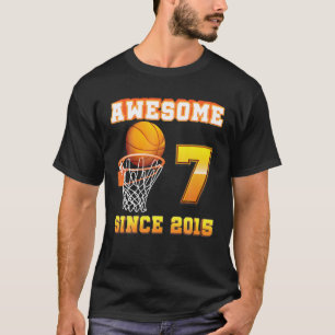 Camiseta Incrível Desde 2015, Aniversário de 7 de Basquet
