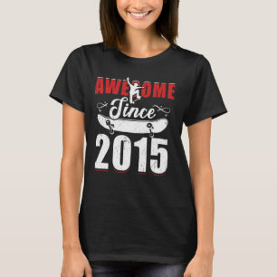 Camiseta Incrível Desde 2015 Tee 9 O Skateboard É O 9º Bir
