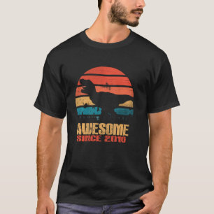 Camiseta Incrível Desde 2016 aniversário de 3 anos Dinossau
