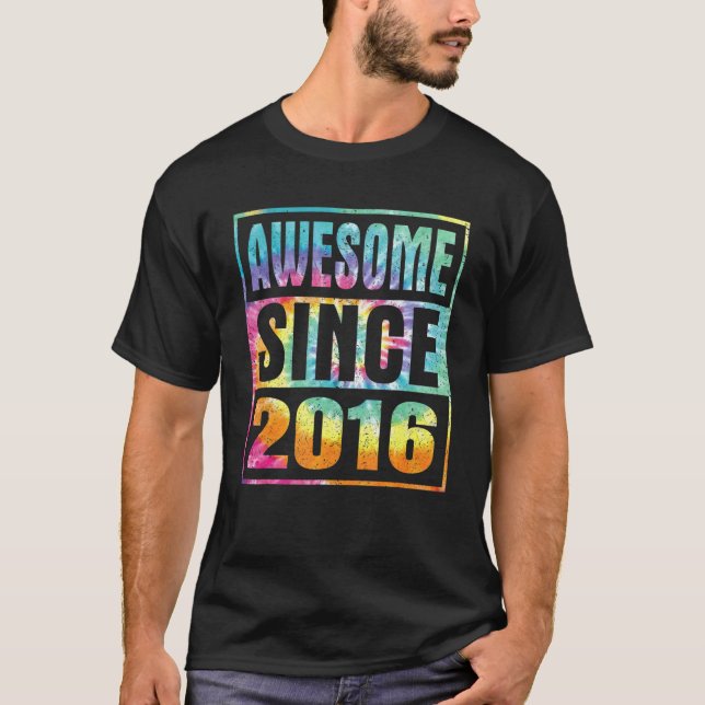 Camiseta Incrível Desde 2016, Aniversário De 6 de 6 Anos, T (Frente)