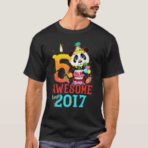 Camiseta Incrível Desde 2017, Aniversário de Panda 5