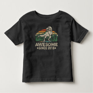 Camiseta Incrível Desde 2018 Dinossauro 6 Anos 6 Aniversári