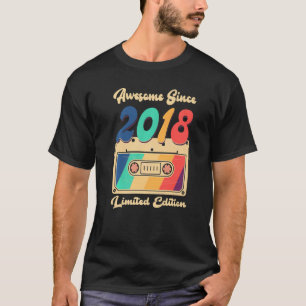 Camiseta Incrível Desde 2018 Vintage Cassette 5 Birthday G