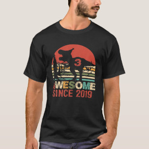 Camiseta Incrível Desde 2019 aniversário de 3 anos Dinossau