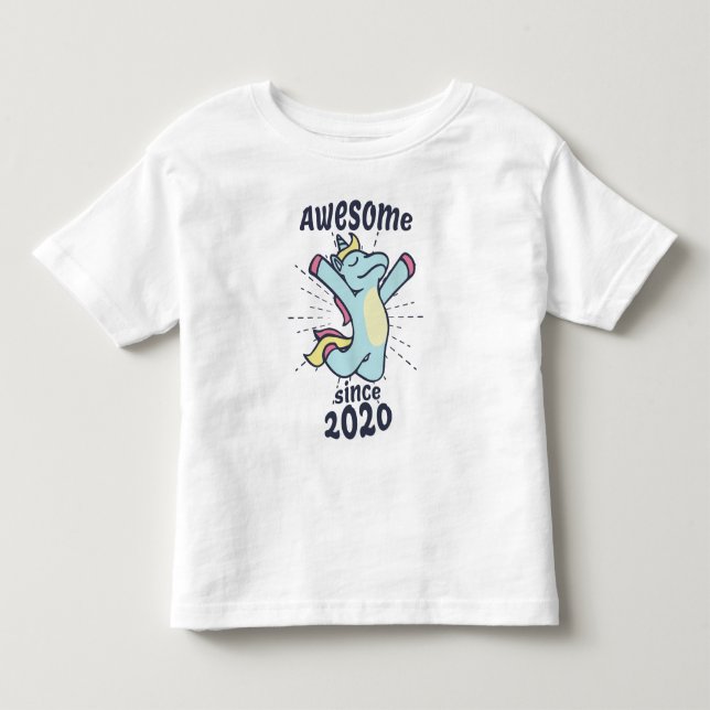 Camiseta Incrível desde 2020 - Aniversário de criança Unico (Frente)