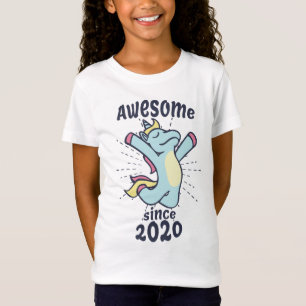 Camiseta Incrível Desde 2020 - Aniversário de Unicórnio Inf