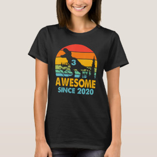 Camiseta Incrível Desde 2020 Dinossauro 3 Anos 3 Anos