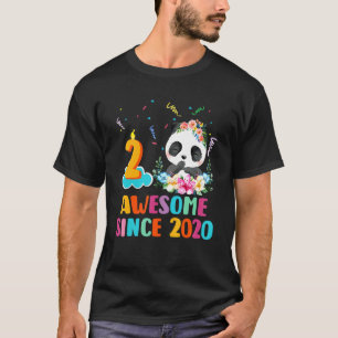 Camiseta Incrível Desde 2020 segundo aniversário 2 Anos Pan