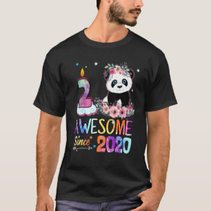 Camiseta Incrível Desde 2020 segundo aniversário 2 Anos Pan