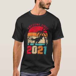 Camiseta Incrível Desde 2021, Dinossauro T R, segundo anive