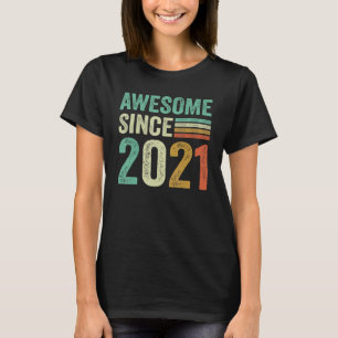 Camiseta Incrível Desde 2021 Feliz segundo aniversário De 2