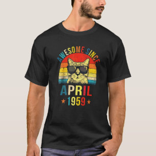 Camiseta Incrível Desde Abril 1959 Aniversário de 63 anos
