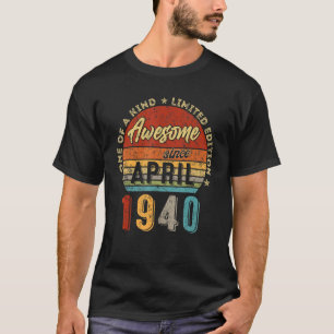 Camiseta Incrível desde abril de 1940 Vintage 82º aniversár