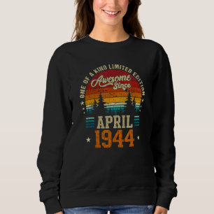 Camiseta Incrível desde abril de 1944 Vintage 78º aniversár