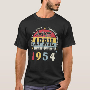 Camiseta Incrível Desde Abril De 1954 Vintage Retro Birthda