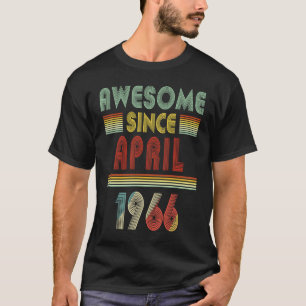 Camiseta Incrível Desde ABRIL De 1966 Aniversário De 54 Ano