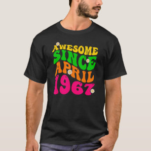 Camiseta Incrível Desde abril de 1967, Aniversário Groovy R