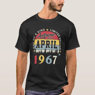 Camiseta Incrível Desde Abril De 1967 Vintage Retro Birthda