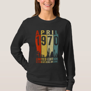 Camiseta Incrível Desde abril de 1970, 52º Aniversário, Vin