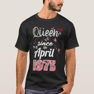 Camiseta Incrível desde abril de 1975 flores 1975 abril Bir