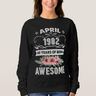 Camiseta Incrível Desde abril de 1982 aniversário de 40 ano