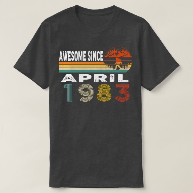 Camiseta Incrível Desde Abril De 1983 (Frente do Design)
