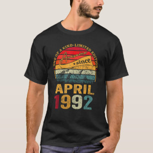 Camiseta Incrível Desde Abril De 1992 aniversário de 30 ano