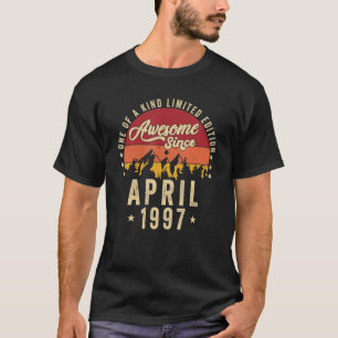 Camiseta Incrível Desde abril de 1997, 25 de Vintage Anive