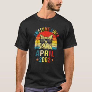 Camiseta Incrível Desde Abril De 2002 Aniversário De 20 Ano