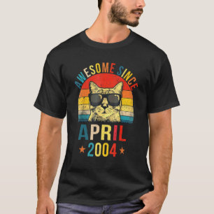 Camiseta Incrível Desde Abril De 2004 Aniversário De 18 Ano