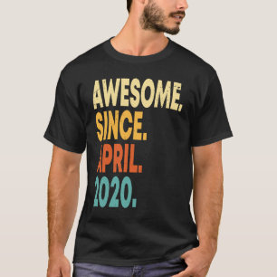 Camiseta Incrível Desde Abril De 2020 aniversário de 3 anos