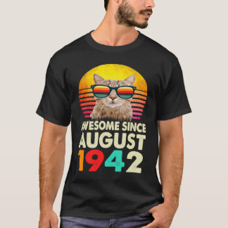Camiseta Incrível Desde Agosto De 1942 81rua Aniversário Ca