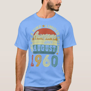 Camiseta Incrível Desde Agosto De 1960, 62 Anos, 62 Anos, N
