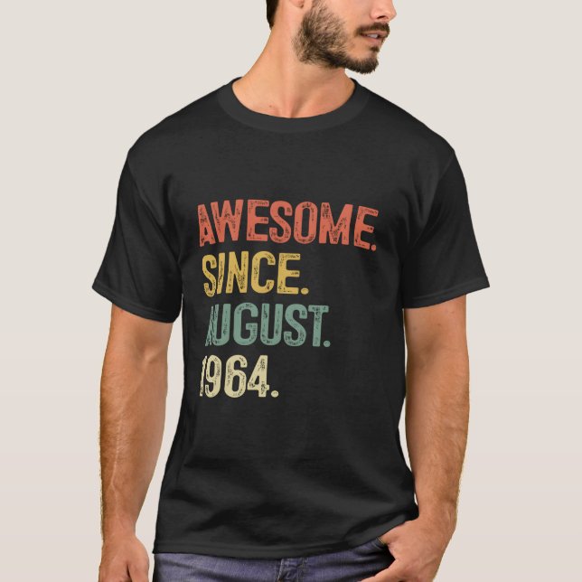 Camiseta Incrível Desde Agosto De 1964 59Th Para (Frente)