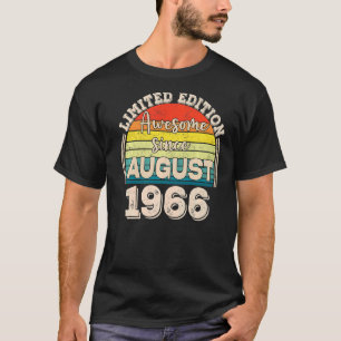 Camiseta Incrível desde agosto de 1966 Nascer em agosto Pai