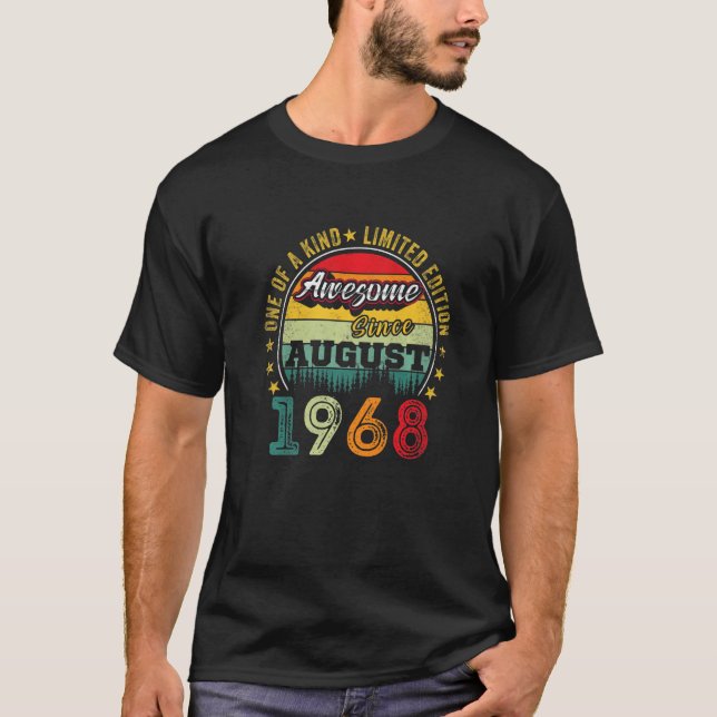 Camiseta Incrível desde agosto de 1968 54 anos 54 anos (Frente)