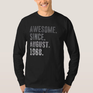 Camiseta Incrível desde agosto de 1968 54th Birthday Vintag