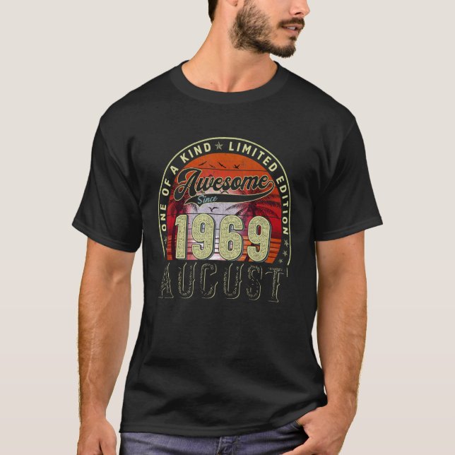 Camiseta Incrível desde agosto de 1969 54º aniversário para (Frente)
