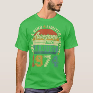 Camiseta Incrível desde agosto de 1974 48º aniversário 48 a